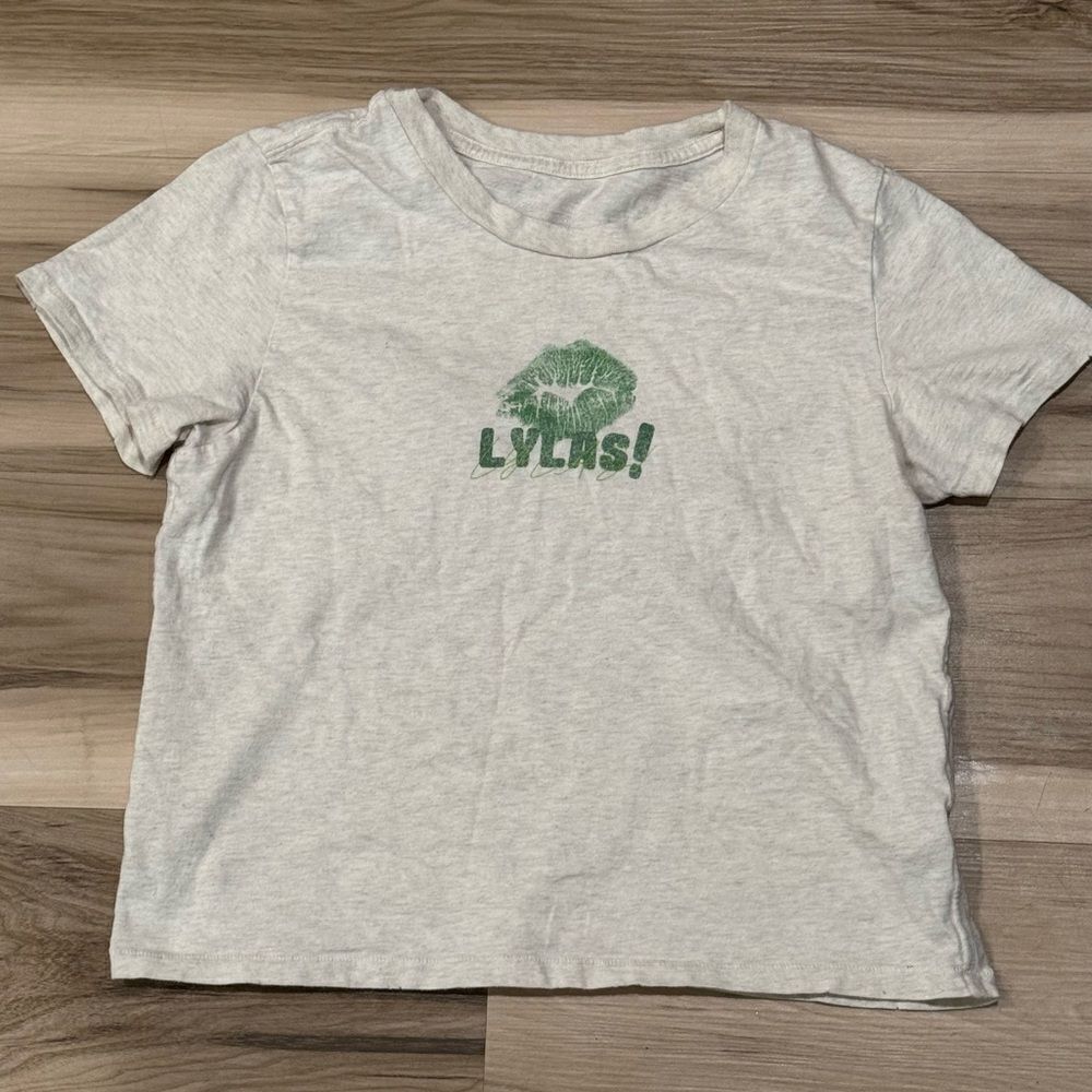 Aerie LYLAS Cropped Short Sleeve Tee Shirt Women's Small